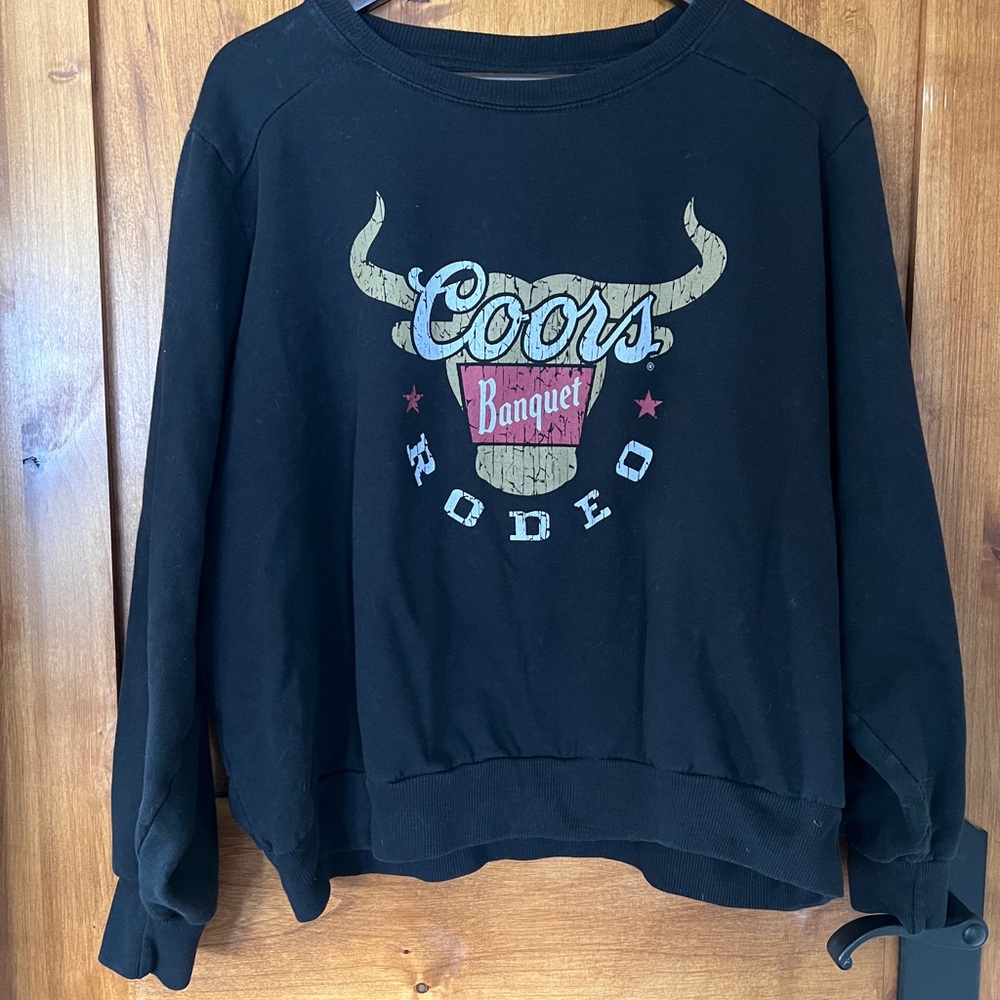 Coors Banquet Rodeo Graphic Sweatshirt - Black